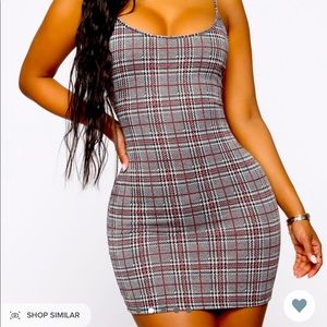 FashionNova Plaid Mini Dress (L)